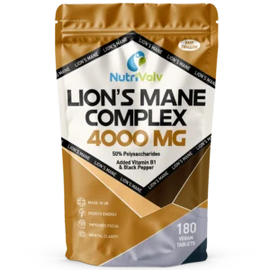 Lion’s Mane Complex 4000mg + B1 + B12 | 120 Capsules